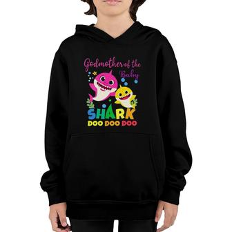 Godmother Of The Baby Shark Godmother Shark Youth Hoodie | Mazezy
