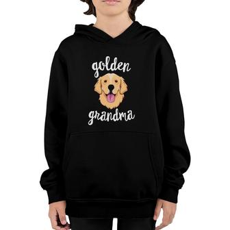 Golden Retriever Grandma Mother Fur Mom Dog Puppy Adopt Youth Hoodie | Mazezy