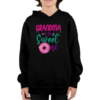 Grandma Of Sweet One 1St B-Day Party Matching Family Donut Premium Youth Hoodie | Mazezy DE