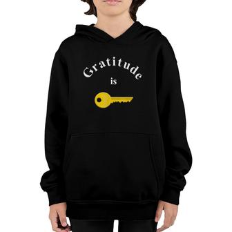 Gratitude Great Key Thanksgiving Holiday Gift Wear Youth Hoodie | Mazezy