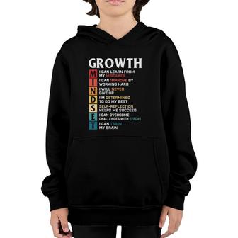 Growth Mindset Definition - Motivational Quote Inspiration Teacher Youth Hoodie | Mazezy