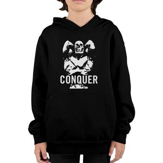 Gymreapers Conquer - Bodybuilding & Powerlifting Youth Hoodie | Mazezy AU