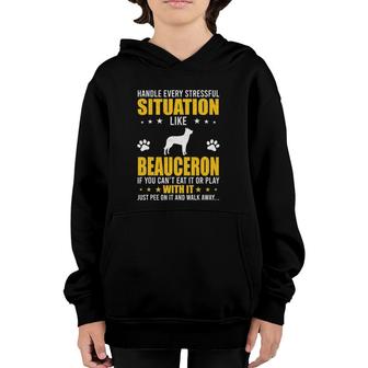 Handle Stressful Situation Beauceron Dog Lovers Youth Hoodie | Mazezy