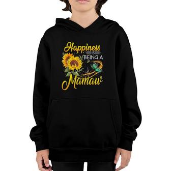 Happiness Is Being A Mamaw Sunflower Butterflies Costume Youth Hoodie | Mazezy