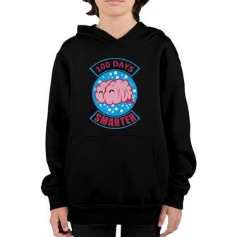 Happy Brain 100 Days Of School Smarter 100Th Day Party Youth Hoodie | Mazezy