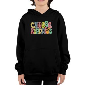 Happy Face Choose Kindness Men Women Positivity Gifts Youth Hoodie | Mazezy