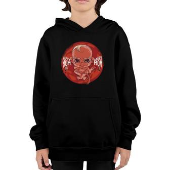 Happy Mom Angry Mom Fitted Youth Hoodie | Mazezy