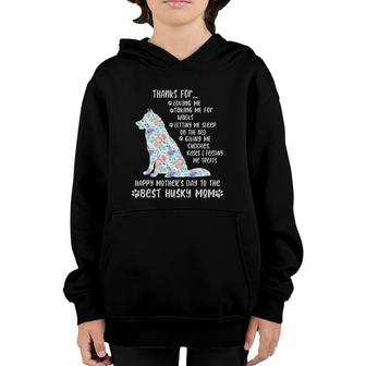 Happy Mother's Day Husky Mom Dog Lover Youth Hoodie | Mazezy