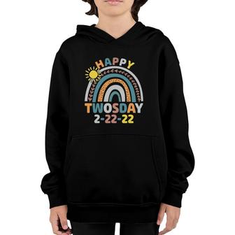 Happy Twosday Tuesday February 22 2022 22222 Teacher Youth Hoodie | Mazezy