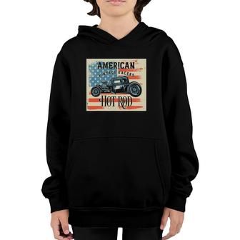 Hot Rod Art American Vintage Racers Rockabilly Old School Youth Hoodie | Mazezy