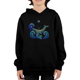 Humpback Whale Art Ocean Animal Lover Gift Youth Hoodie | Mazezy