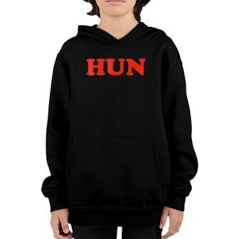 Hun Honey Slang Red Text Youth Hoodie | Mazezy UK
