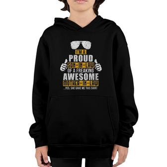 I Am A Proud Son-In-Law Of A Freaking Awesome Mother-In-Law Youth Hoodie | Mazezy