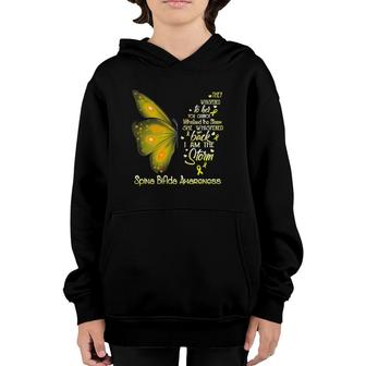 I Am The Storm Spina Bifida Awareness Butterfly Youth Hoodie | Mazezy