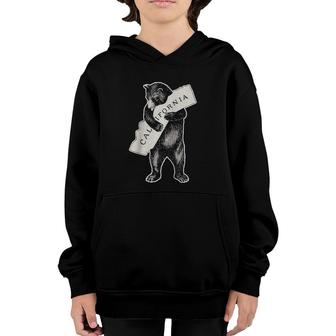 I California Loveart-Retro Cali Bear Hug California Raglan Baseball Tee Youth Hoodie | Mazezy