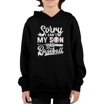I Can't My Son Has Baseball Mom Women Men Catcher Youth Hoodie | Mazezy