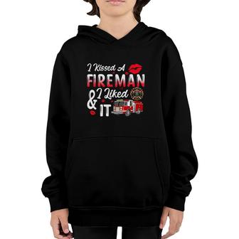 I Kissed A Fireman And I Liked It Youth Hoodie | Mazezy