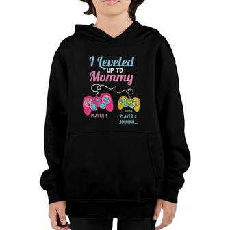 I Leveled Up To Mommy Player 2 Joining New Mom Gaming Gift Youth Hoodie | Mazezy
