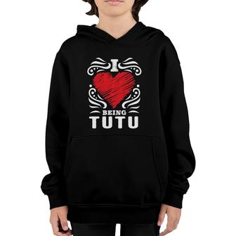 I Love Being Tutu Grandma Mothers Day Youth Hoodie | Mazezy