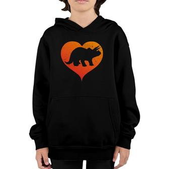 I Love Dinosaurs Triceratops I Heart Dinosaurs Youth Hoodie | Mazezy