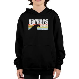 I Love Harkers Island North Carolina Atlantic Ocean Wave Nc Youth Hoodie | Mazezy
