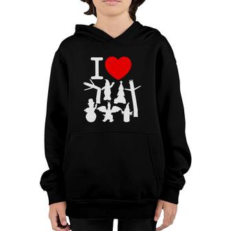 I Love Inflatables Red Heart Youth Hoodie | Mazezy