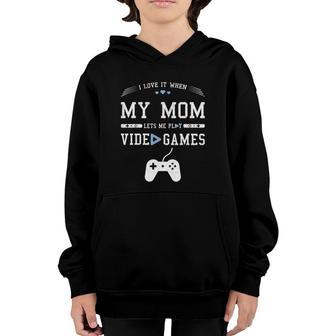 I Love Mom Video Gamer Teen Boy Game Lover Youth Hoodie | Mazezy