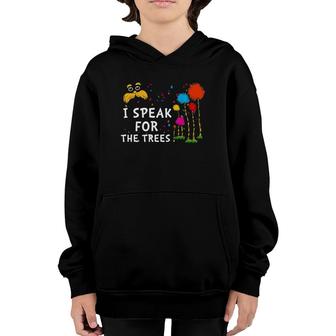 I Speak For Trees Earth Day Save Earth Hippie Vintage Pullover Youth Hoodie | Mazezy
