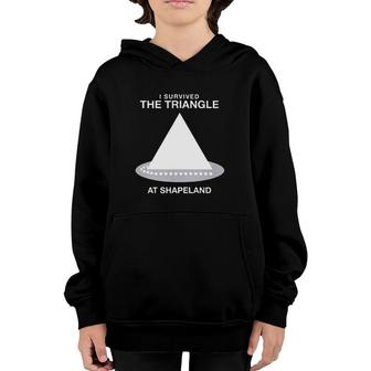 I Survived The Triangle At Shapeland Youth Hoodie | Mazezy