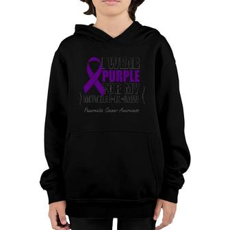 I Wear Purple For My Mother-In-Law Pancreatic Cancer Awareness Youth Hoodie | Mazezy