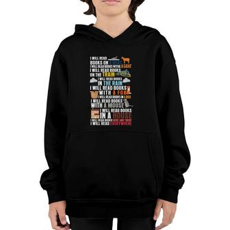 I Will Read Books On A Boat Reading Everywhere Reading Youth Hoodie | Mazezy