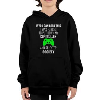 If You Can Read This Pro Gamer Gaming Streamer Youth Hoodie | Mazezy