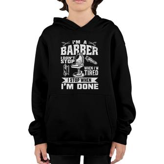 I'm A Barber Gift Hairstylist Quote Barber Youth Hoodie | Mazezy