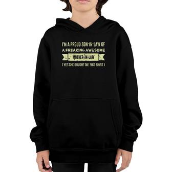 I'm Favorite Son In Law Of A Freaking Awesome Mother In Law Youth Hoodie | Mazezy