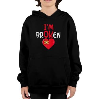I'm Ok I'm Broken Invisible Illness Youth Hoodie | Mazezy