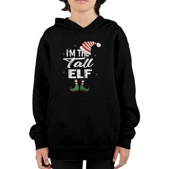 I'm The Tall Elf Christmas Eve Xmas Elf Squad Costume Raglan Baseball Tee Youth Hoodie | Mazezy