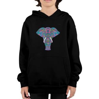 Indian Elephant Cool Yoga Youth Hoodie | Mazezy
