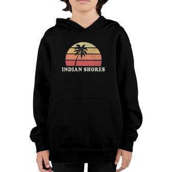 Indian Shores Fl Vintage 70S Retro Throwback Design Youth Hoodie | Mazezy UK
