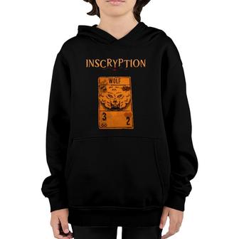 Inscryption Psychological Wolf Card Game Halloween Scary Youth Hoodie | Mazezy