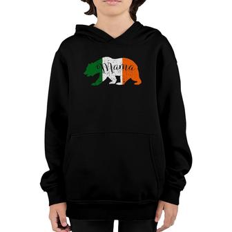 Irish Mom Mama Bear Irish Flag Women Youth Hoodie | Mazezy