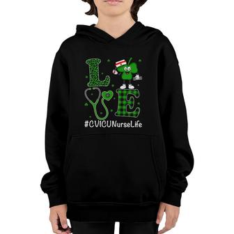 Irish Nurse St Patricks Day Love Cvicu Nurse Life Youth Hoodie | Mazezy