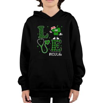 Irish Nurse St Patricks Day Love Icu Nurse Life Youth Hoodie | Mazezy