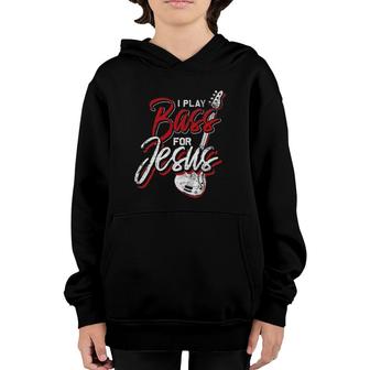 Jesus Bassist Christian Bass Player Bass Guitar Youth Hoodie | Mazezy