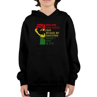 Juneteenth 1865 Emancipation Day Freedom Black Pride Youth Hoodie | Mazezy