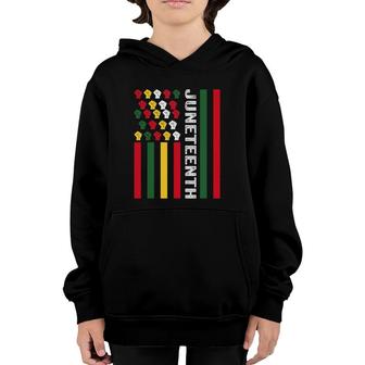 Juneteenth Black History Flag African American Since 1865 Ver2 Youth Hoodie | Mazezy