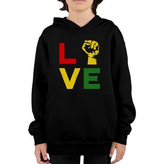 Juneteenth Vintage Love Emancipation Day Melanin Black Pride Youth Hoodie | Mazezy