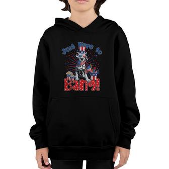 Just Here To Bang Funny 4Th Of July Dalmatian Youth Hoodie | Mazezy