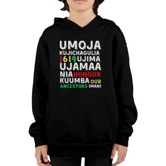 Kwanzaa Seven Principles Afro-American Kwanza Symbols Youth Hoodie | Mazezy
