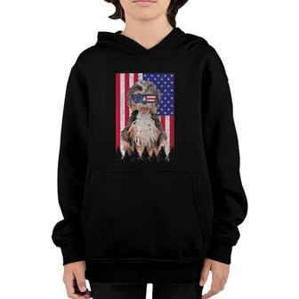 Labradoodle Patriotic Dog Usa Pride American Flag Youth Hoodie | Mazezy