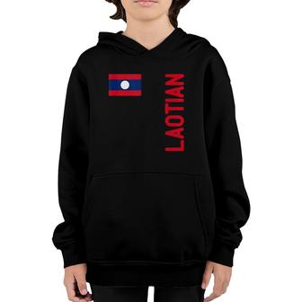 Laotian Flag And Laos Roots Youth Hoodie | Mazezy